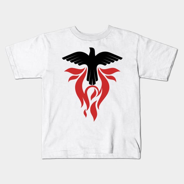 A dove in a flame of fire is a symbol of the Holy Spirit Kids T-Shirt by Reformer